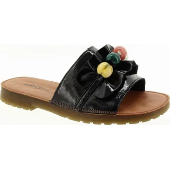 Dámské pantofle EPICA Dámské kožené černé pantofle X4X440016A-01-1-BLACK-255 Velikost 37