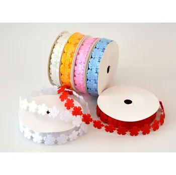 Stuha Saténová stuha 2 cm, délka 9 m - KYTIČKY - ŽLUTÉ