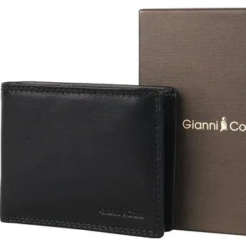 Peněženka Luxusní hladká kožená peněženka Gianni Conti no. 020 černá