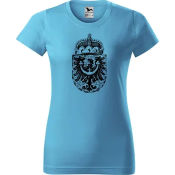 Tričko - Koruna Česká - Slezsko Barva: Tyrkysová (44), Velikost: XL, Střih: Dámské