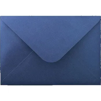 Obálka Obálka C6 11,2x15,8 cm metalická s ražbou, tmavě modrá