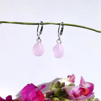 Náušnice Šperk z pravého českého skla - Náušnice Šípková růženka