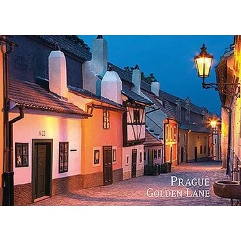 Dekorativní magnet Magnet Zlatá ulička při západu slunce