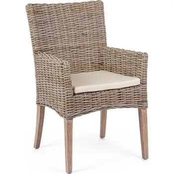 Jídelní židle BIZZOTTO Jídelní židle s područkami MANOEL hnědá