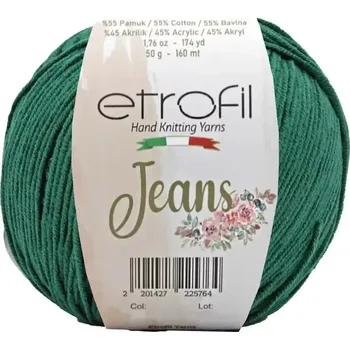 Příze Etrofil Jeans Zelená 041 (Příze Jeans Zelená 041)