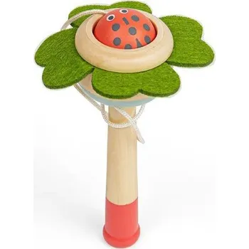 Hračka pro nejmenší Bigjigs Toys Ball Catcher Květina s míčkem Beruška