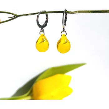 Náušnice Šperk z pravého českého skla - Náušnice Paprsky jarního slunce