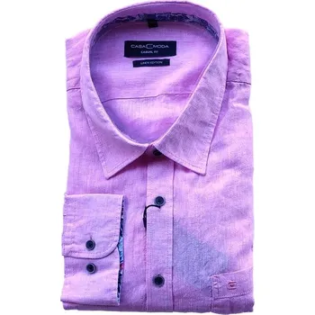 Pánská košile Casa Moda Comfort Fit lněná červená vel. 3XL - 7XL (48 - 56) Casa Moda - 5XL