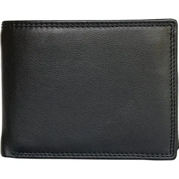 Peněženka Kožená peněženka bez značek a nápisů s klasickým uspořádáním s ochranou dat na kartách (RFID)