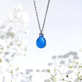 Náhrdelník Šperk z pravého českého skla - Náhrdelník V objetí vody