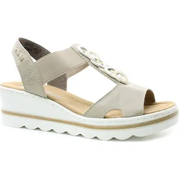 Dámské sandále RIEKER 67498-62 beige, dámské sandály vel.38