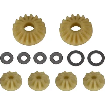RC model ASSOCIATED B74 FT LTC sada plastových ozubených kol diferenciálu, 2+2+4+4 ks.