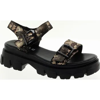 Dámské sandále EPICA Dámské kožené černé sandály V4VA60002C-O7-I-255 Velikost 38