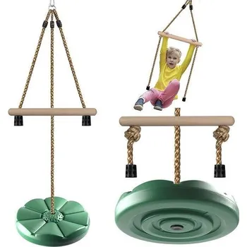 Zahradní houpačka Dětská zahradní houpačka, kulatý kotouč, zelený