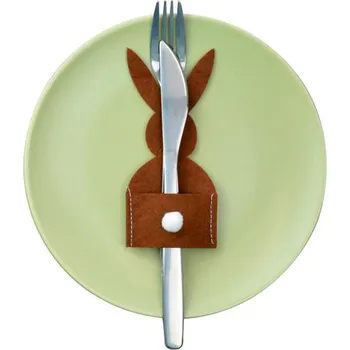 Velikonoční dekorace Arpex Plstěný obal na příbory 2ks zajíček