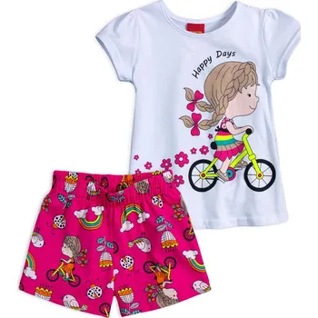 Dívčí šaty Dívčí souprava KYLY HAPPY DAYS bílá Velikost: 128