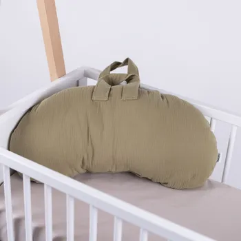 Kojící polštář Tulimese Cestovní kojicí polštář MINI VÝBĚR BARVY/MATERIÁLU: MUŠELÍN OLIVOVÝ