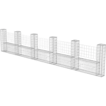 vidaXL Gabionový koš ve tvaru U 142547 100 x 50 mm 570 x 100 x 20 cm