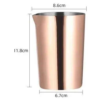 Shaker Koktejlový šejkr na drinky z nerezu 500 ml | barové potřeby, šejkr na koktejly - Růžové zlato