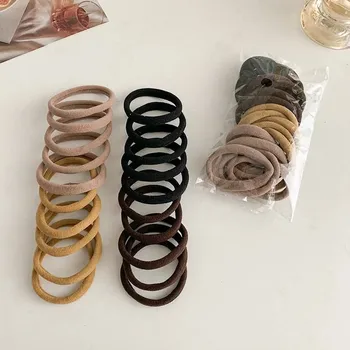 Gumičky do vlasů pro ženy v setu | elastické vlasové doplňky 20 ks - 2 20 ks kávy