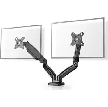 Televizní držák Nedis MMDOSGS110BK - Full Motion Stojan Monitoru | Plynová Pružina | 2 Obrazovky | 15 - 32 [34] | 75x75 / 100x100 + Doprava ZDARMA