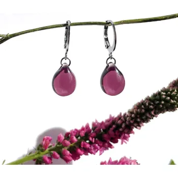 Náušnice Šperk z pravého českého skla - Náušnice V náruči šeříků