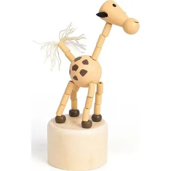 Bigjigs Toys Dřevěná mačkací zvířátka Safari Žirafa