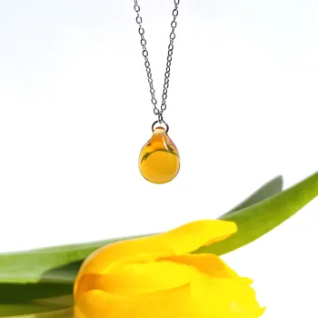 Náhrdelník Šperk z pravého českého skla - Náhrdelník Ve vůni narcisů