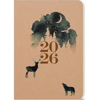 Diář BALOUŠEK TISK Diář denní - David - Kraft - Čarovný 2026 / 20,5cm x 14,3cm / BDD4-2-26