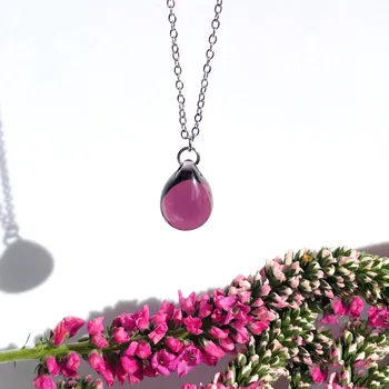 Náhrdelník Šperk z pravého českého skla - Náhrdelník V náručí šeříků