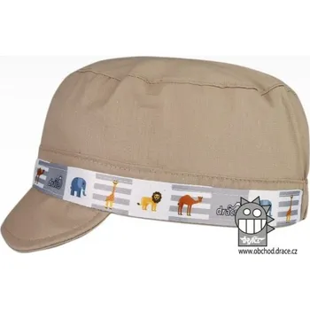 Čepice Dětská kšiltovka Fidel béžová Dráče LE03