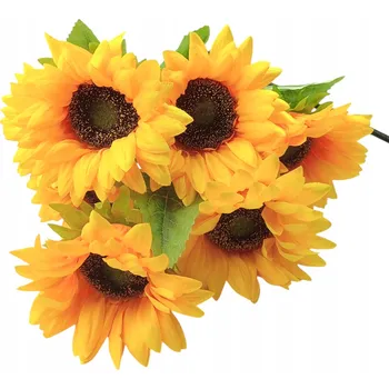umělá květina UMĚLÁ SLUNEČNICE VELKÁ KYTICE PRO ARANŽMÁ DO VÁZY DEKORACE KVALITNÍ 60 CM