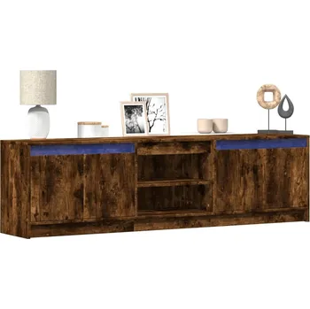 Televizní stolek vidaXL TV skříňka s LED 180 x 34 x 50 cm kompozitní dřevo [3307913] Barva: kouřový dub