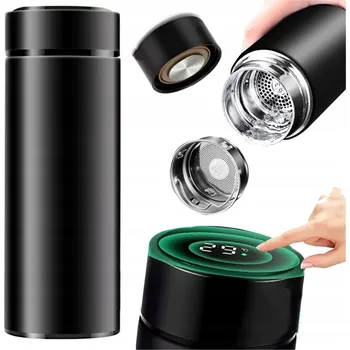 Termoska Termohrnek Satis černý s displejem 500 ml