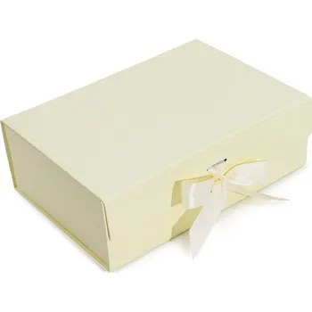 Dárková krabička Plochá Krabička NA DÁREK KRÉMOVÁ Balení dárková krabice 28x20x9cm