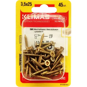 Vrut Vrut PZ se zápustnou hlavou – celý závit 3,5X25 (45ks/blistr)