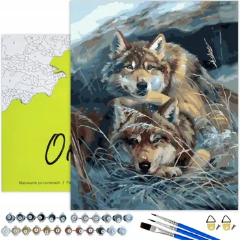 MALOVÁNÍ PODLE ČÍSEL Zvířata Obrázky k Malování S RÁMEM 40x50 cm Oh Ar