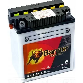 Motobaterie AKUMULÁTOR BATERIE BANNER BIKE BULL 51211 12V 12AH 170A YB12A-A