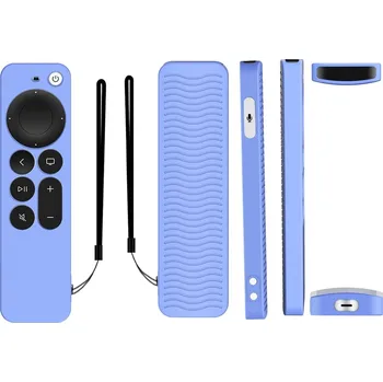 Dálkový ovladač APPLE TV 4K SIRI REMOTE 2021, TV 4K SIRI REMOTE 2022 silikonový obal - barva fluorescenční světle modrá