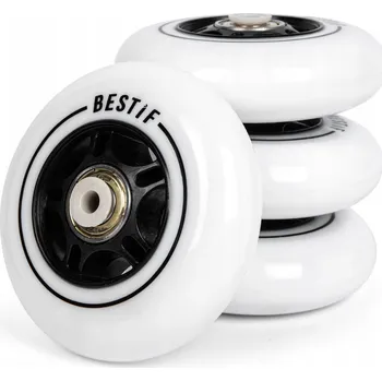 Kolečkové brusle KOLEČKA PRO KOLEČKOVÉ BRUSLE 72x24 GUMOVÁ + LOŽISKA ABEC-9 SADA BESTIF