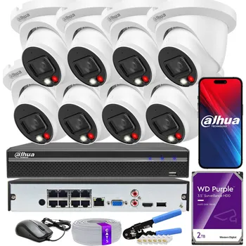 IP kamera Sada IP monitoringu DAHUA 8 kamer 6 Mpx 3K IPC-HDW2649TM-S-IL 8xPoE + 2TB