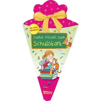 První čtění Schlau für die Schule: Bunte Rätsel zum Schulstart (Schultüte 2025 rosa) - Mildner, Christine