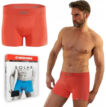 Pánské spodní prádlo Pánské bezešvé boxerky SESTO SENSO SOLAR S/M