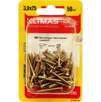 Vrut Vrut PZ se zápustnou hlavou – celý závit 3X25 (50ks/blistr)