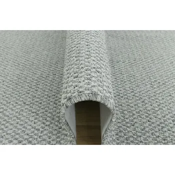 Koberec KOBEREC ODOLNÝ ŠEDÝ SMYČKOVÝ S FILCEM DO OBÝVACÍHO POKOJE CANNON 100x150 cm