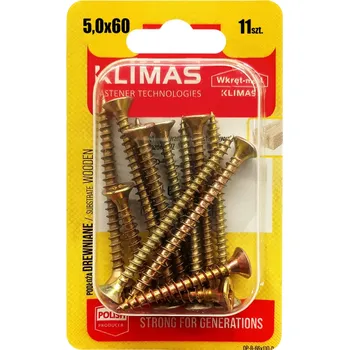 Vrut Vrut PZ se zápustnou hlavou – celý závit 5X60 (11ks/blistr)