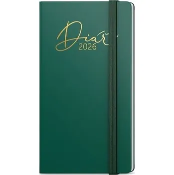 Diář BALOUŠEK TISK Diář týdenní - Jakub - Luxi - kapesní - zelená 2026 / 15cm x 7,5cm / BTJ8-5-26