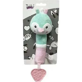 plyšák Plyšový tučňáček se zvukem a kousátkem 17cm