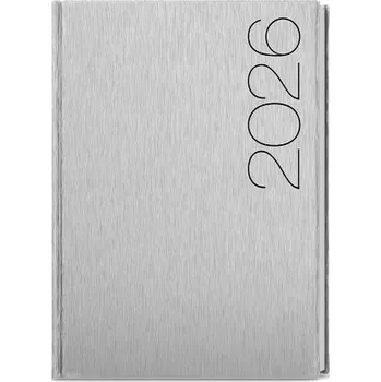 Diář BALOUŠEK TISK Diář týdenní - Oskar - ForMen - A5 - Silver 2026 / 20,5cm x 14,3cm / BTO30-9-26