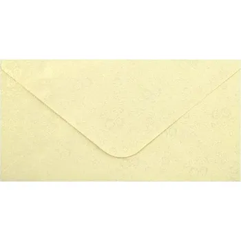 Obálka Obálka DL 11,2x21,9 cm metaická s ražbou, krémová